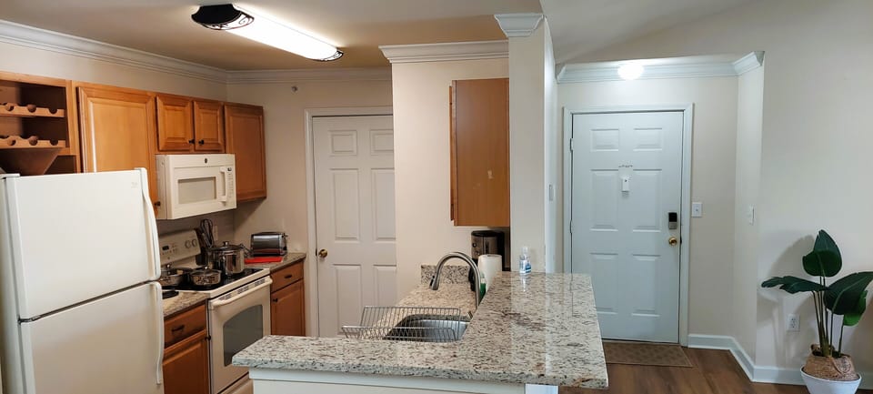 Granite countertops kitchen with everything you need for a home cooked meal