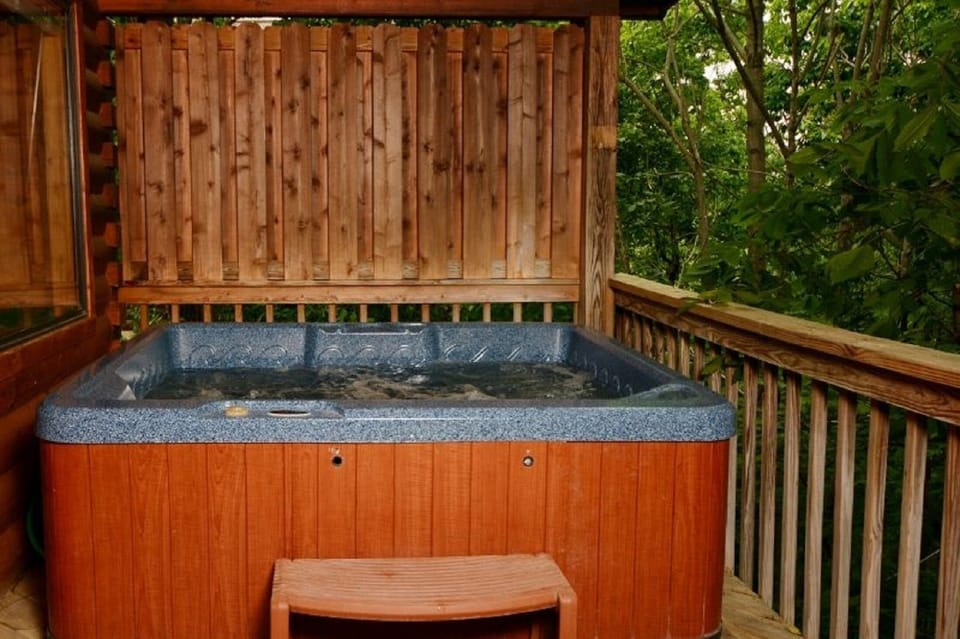 Hot Tub on private porch.