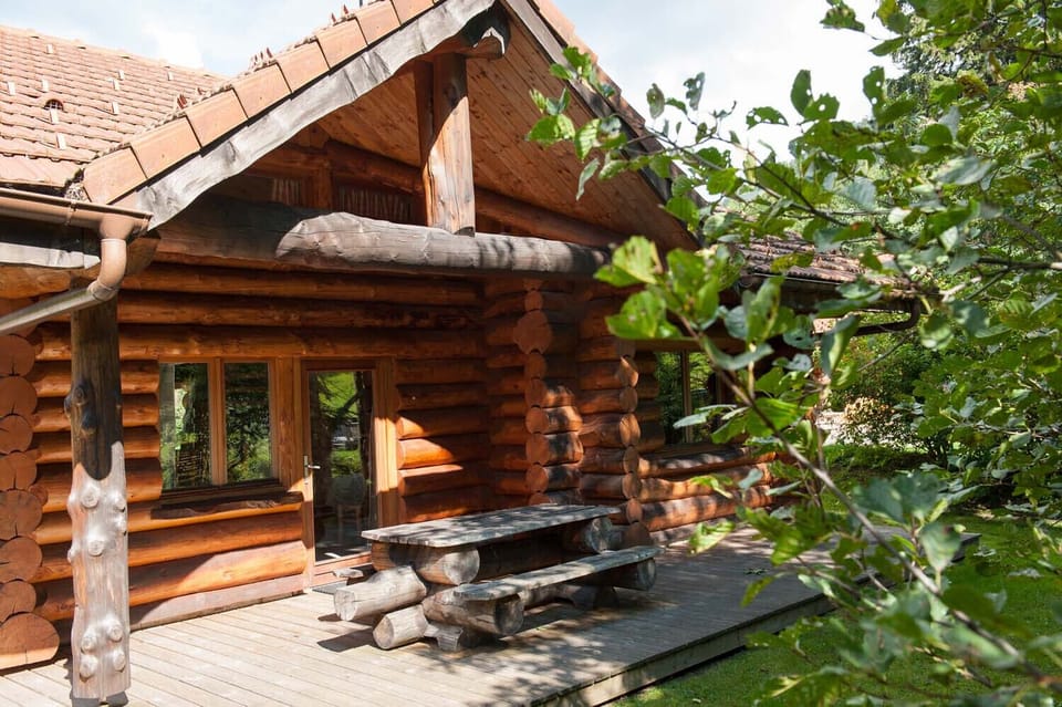 Terrasse Chalet en rondin La Bresse
