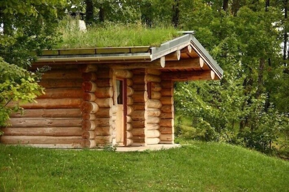 Wood burning sauna