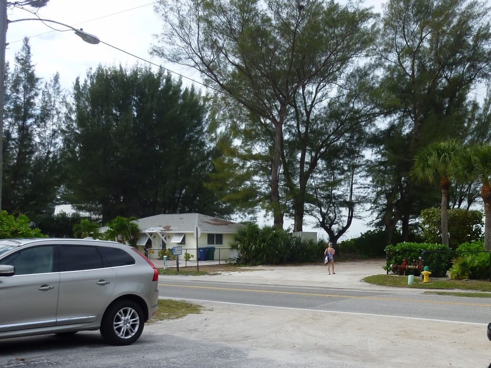 The beach is across the street 