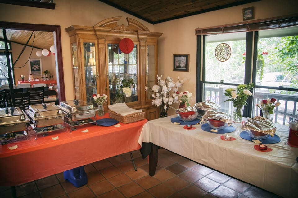 Kitchen table usually sits here