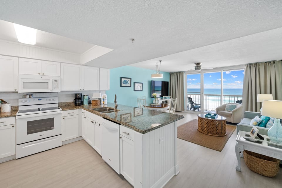 Kitchen and living room