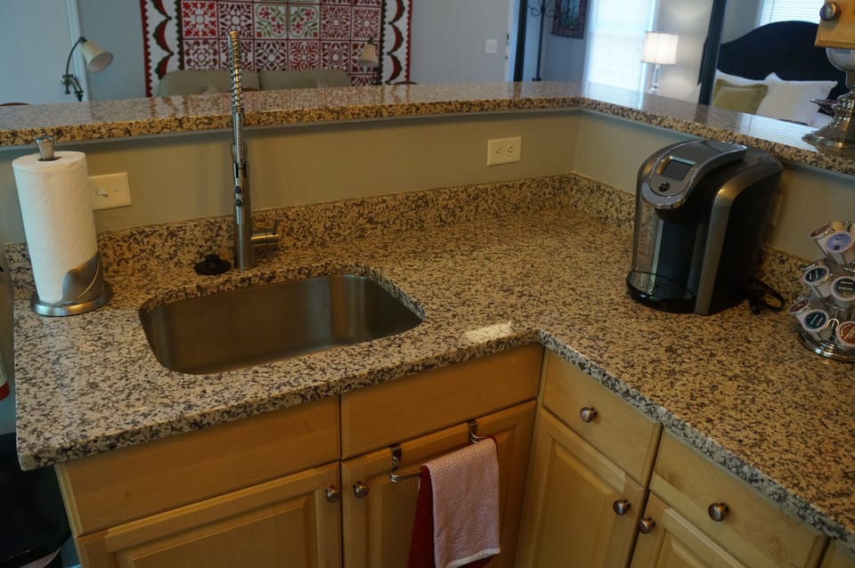 Jones E Carriage House kitchen, Keurig coffee maker