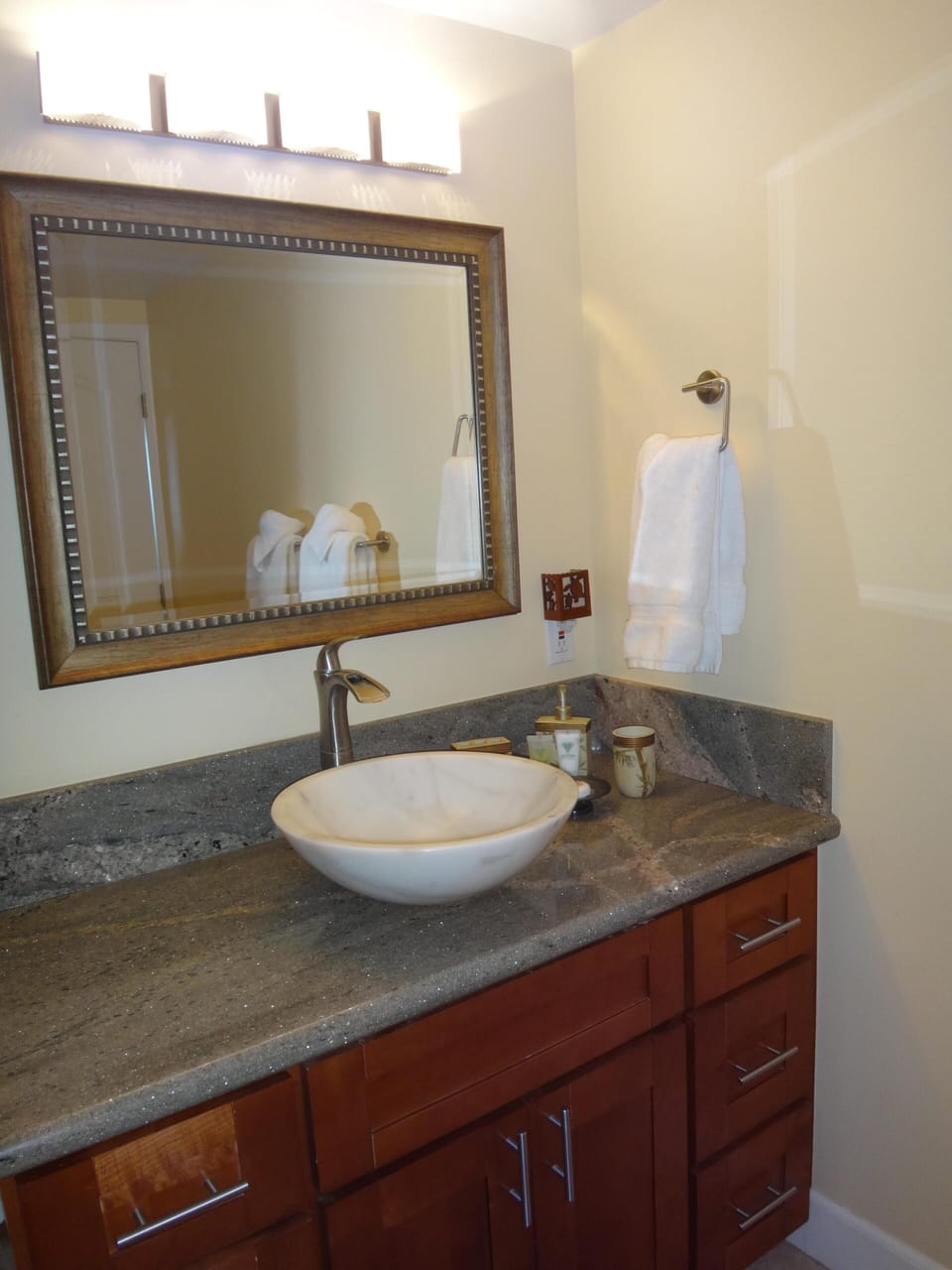 Master Bathroom is newly remodeled, clean and spacious  