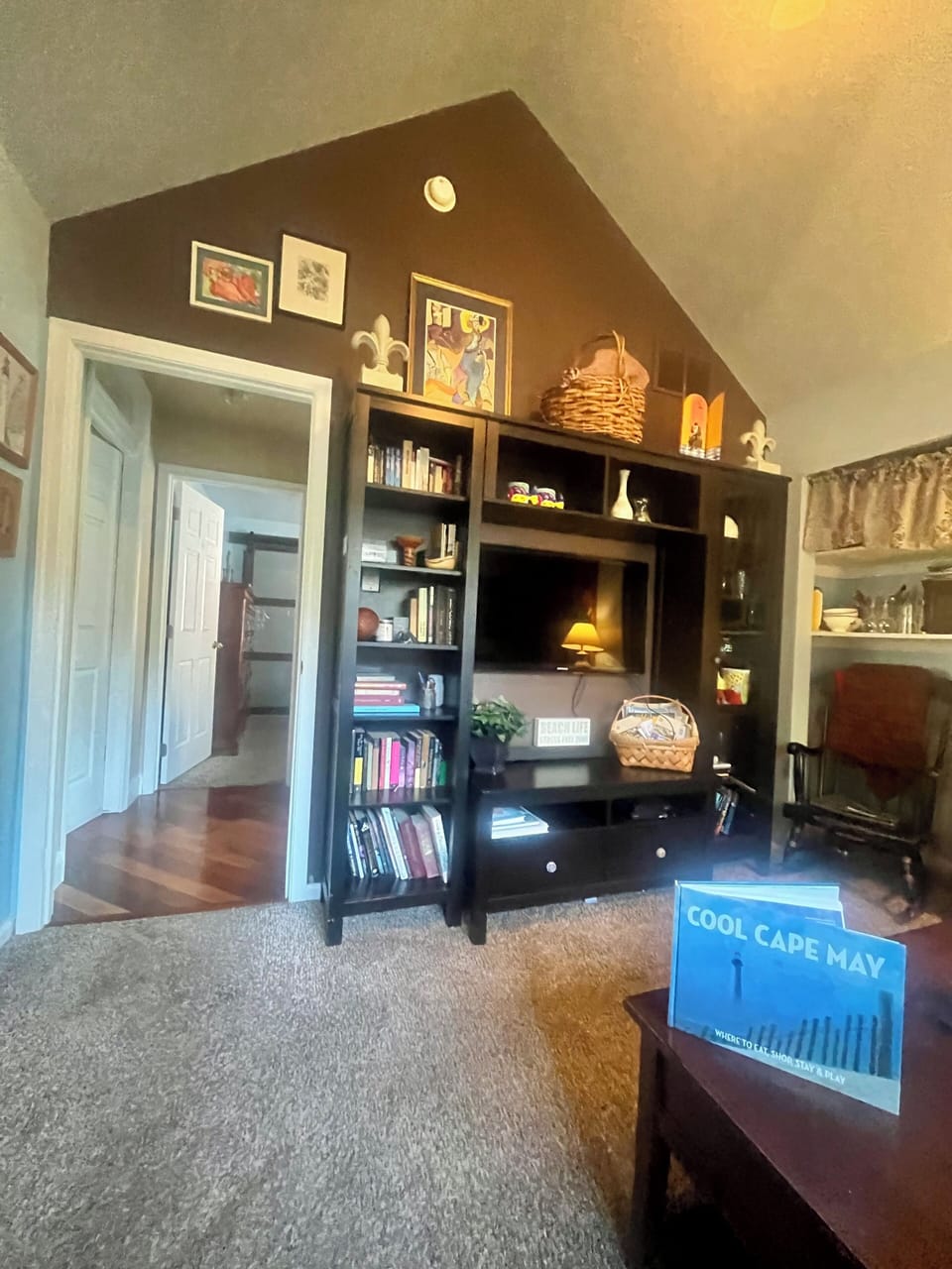 View from sitting room toward bathroom and bedroom