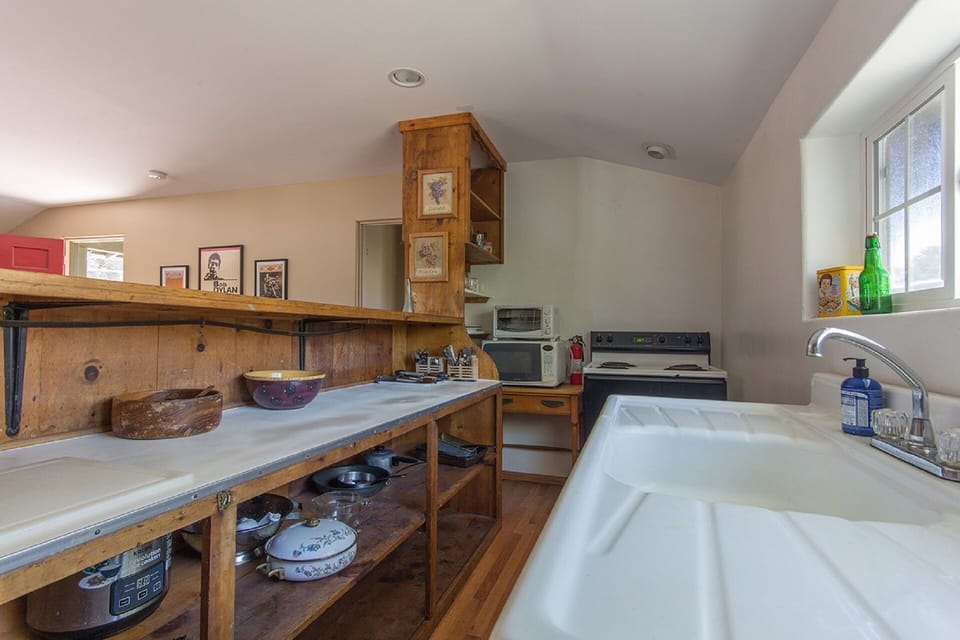Kitchen prep area and sink.