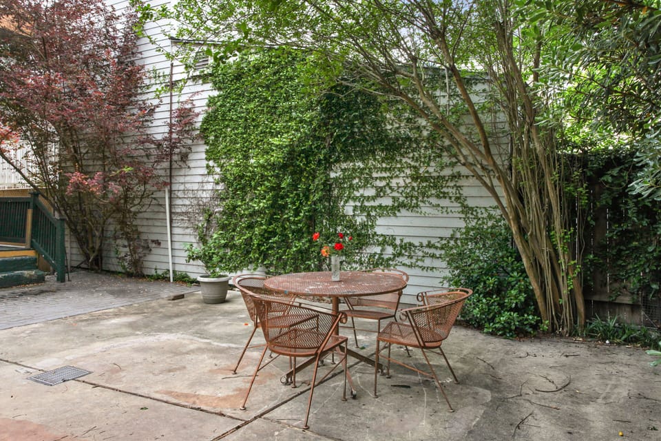 Vintage New Orleans wrought iron patio furniture 