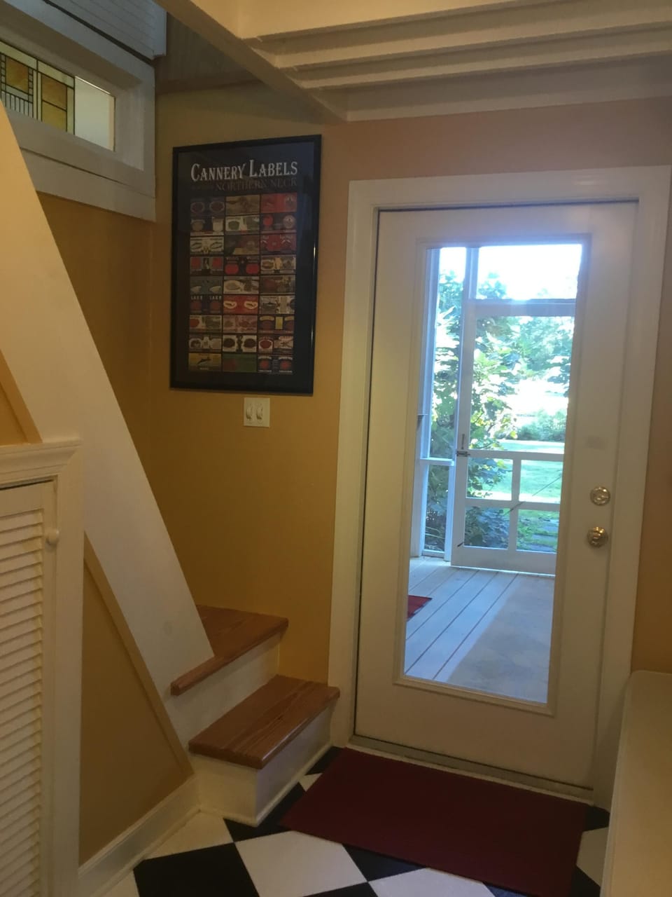 And door to screened in back porch.