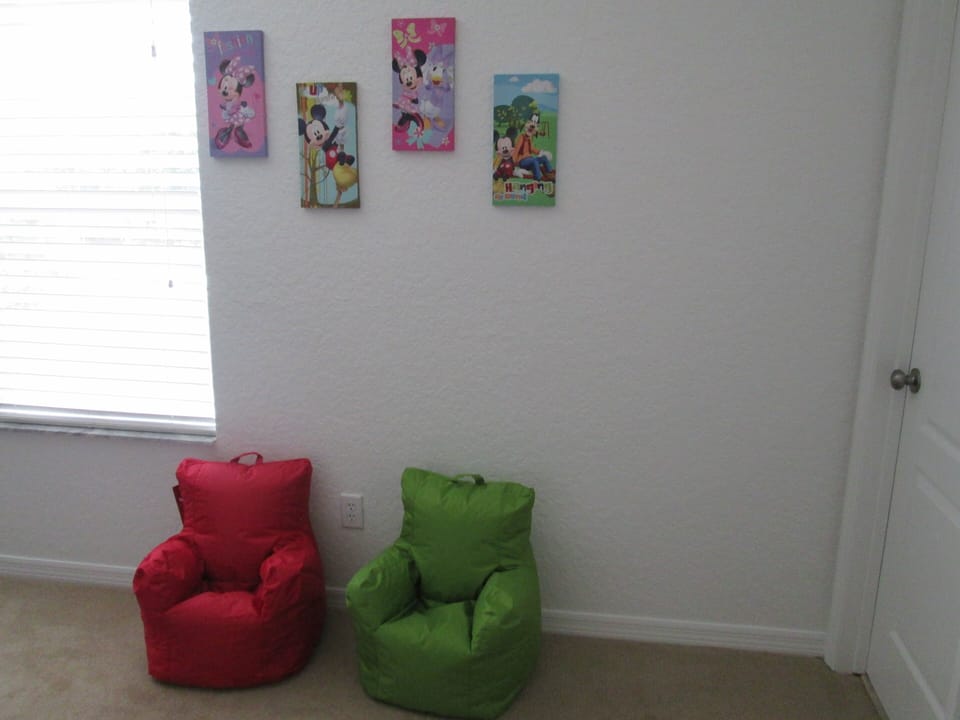 Mini seating area in kids room.