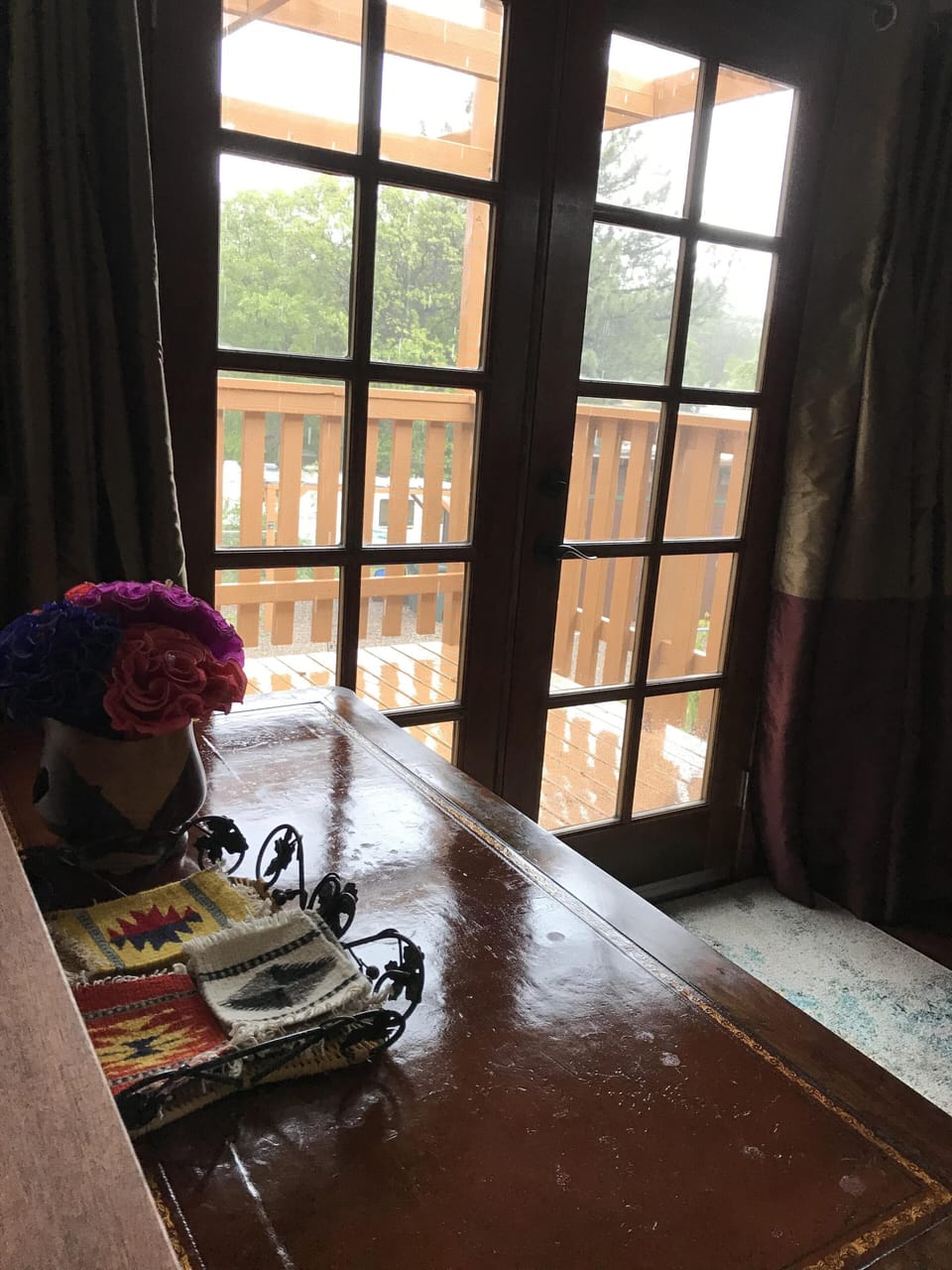 From the bedroom, you can walk out to the balcony