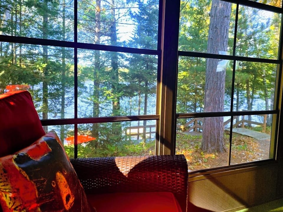 Loons call, sunsets glow—your private dock is just steps from the cabin.

