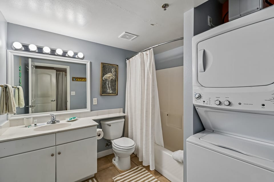 Bathroom and washer dryer