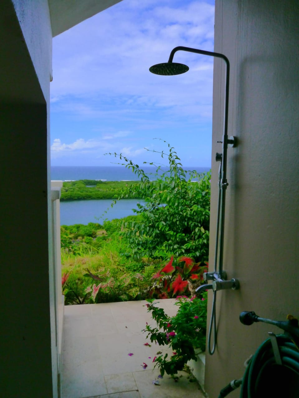 New outdoor shower for those sandy toes!
