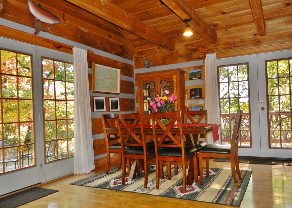 Dining area with access to deck & patio.