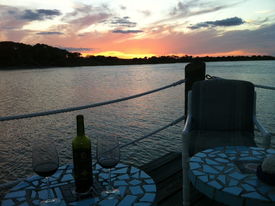 relaxing at the end of the day