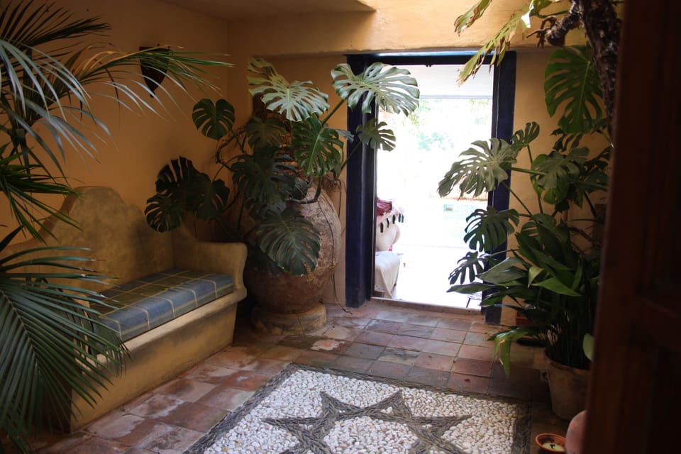 Cool interior patio - a shady spot day or night