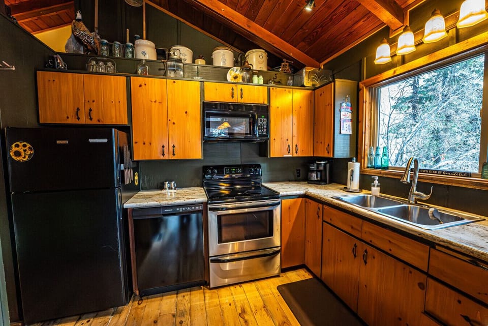 Fully stocked kitchen for `dining in`