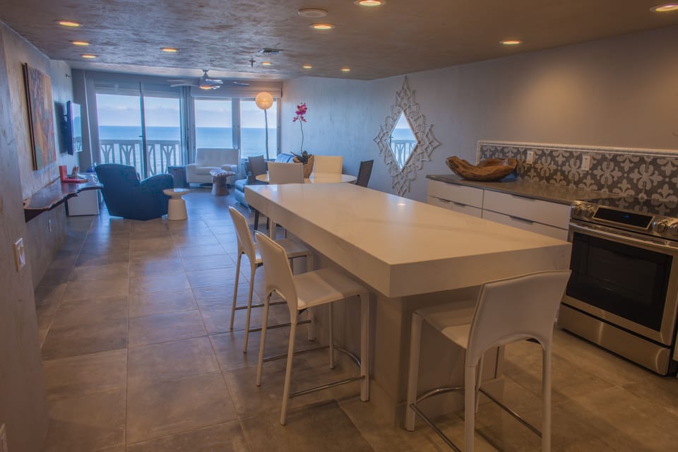 Kitchen Island for cooking/ cards/ games/ or just coffee. 