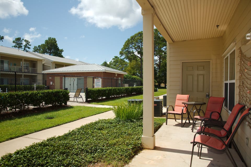 Lanai and Courtyard with Pool Restrooms