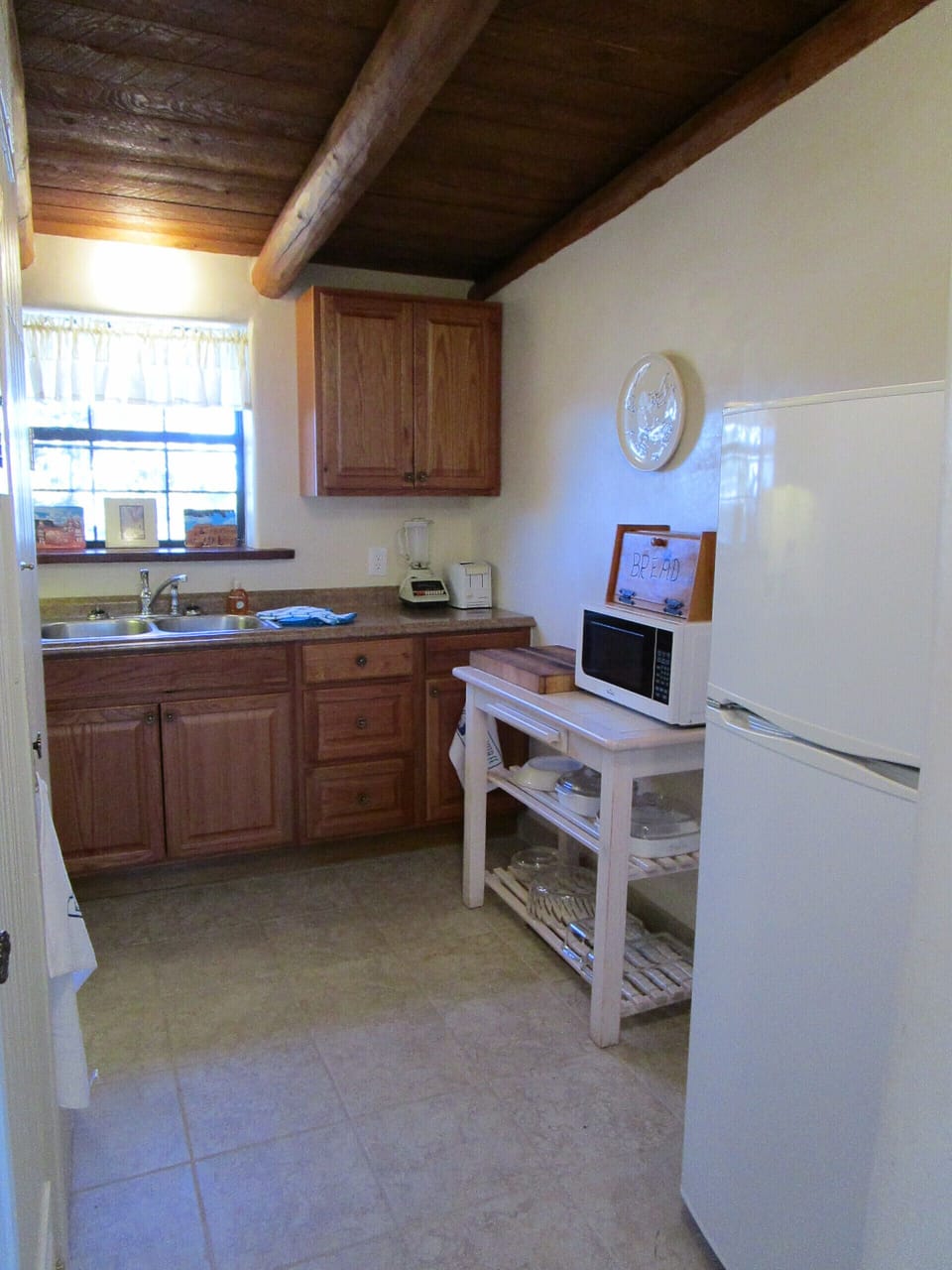 Plenty of cooking gear/dishes, microwave, coffee maker, toaster & blender. 
