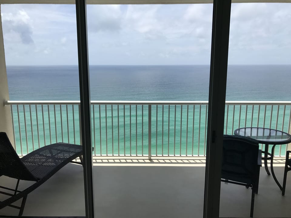 View from balcony inside.