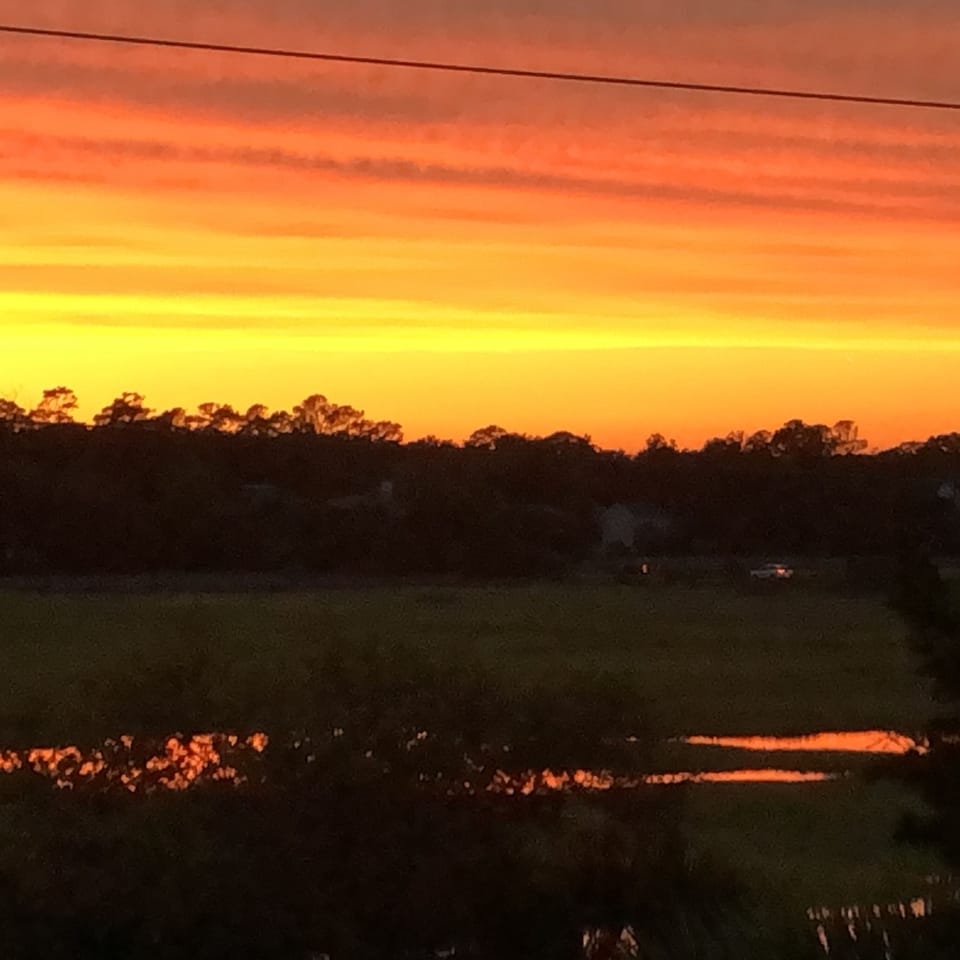 Front row seat to gorgeous sunsets from the master bedroom balcony.