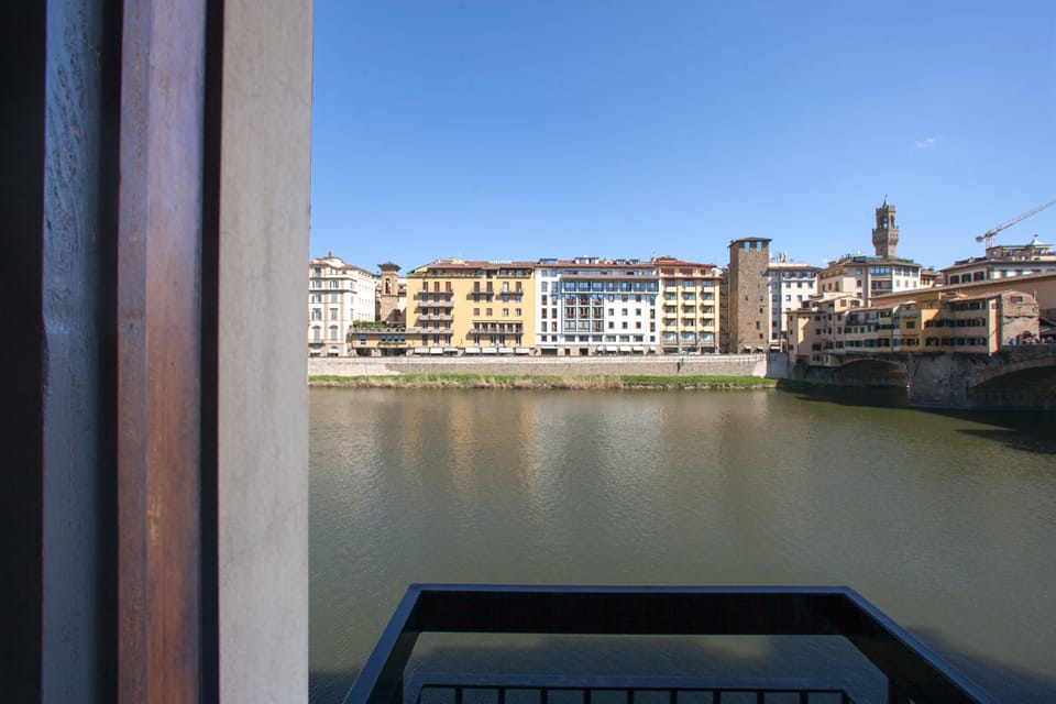 The view on the Arno from the living room balcony