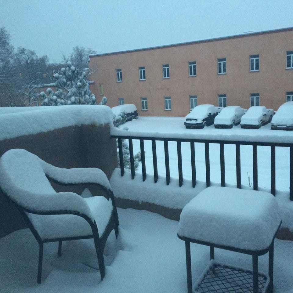 and if you are lucky... a little snow scene from the master suite
