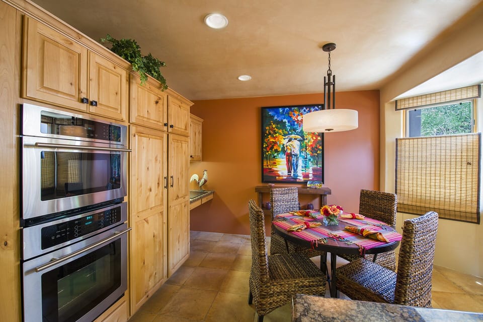 Eat in breakfast area, writing desk and large pantry