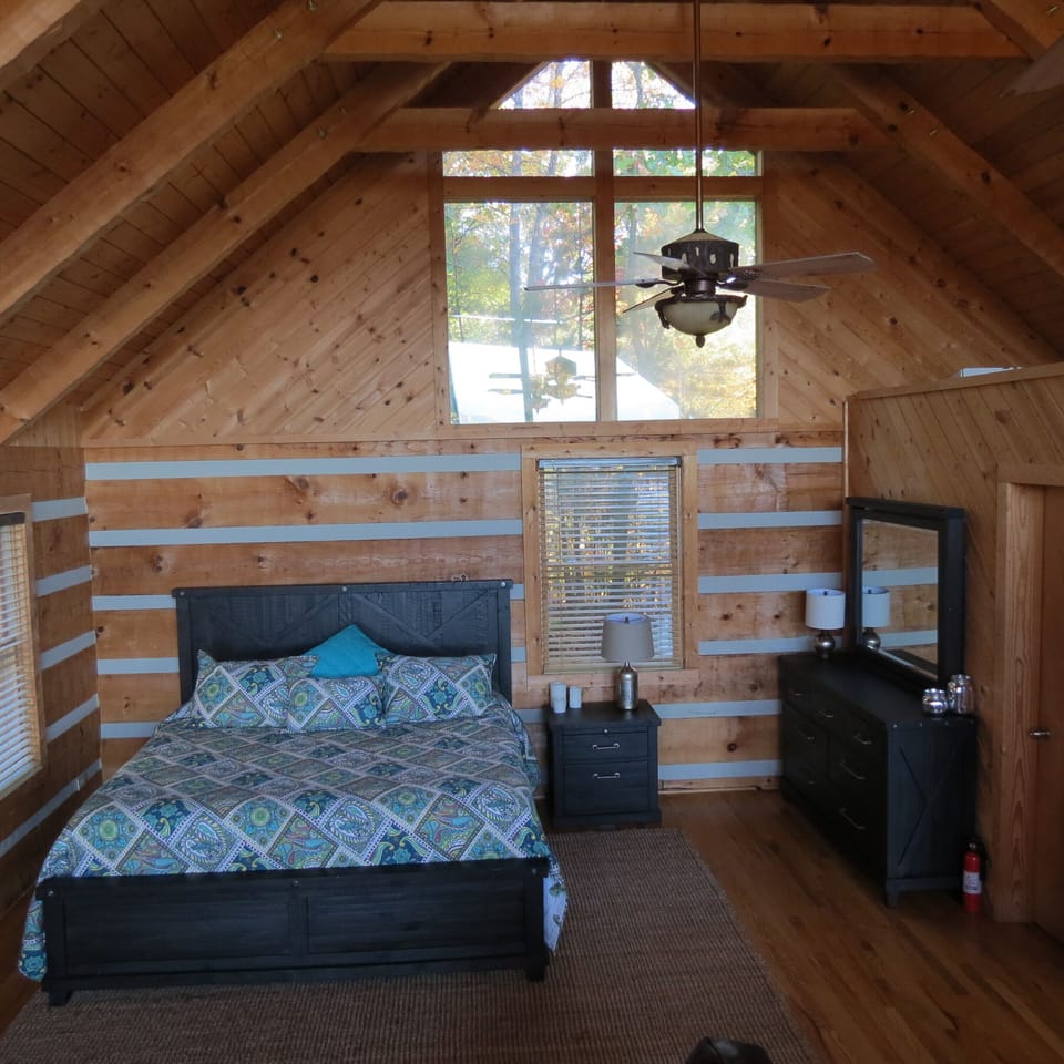 Plenty of clothing storage; available nightstand and dresser with mirror.