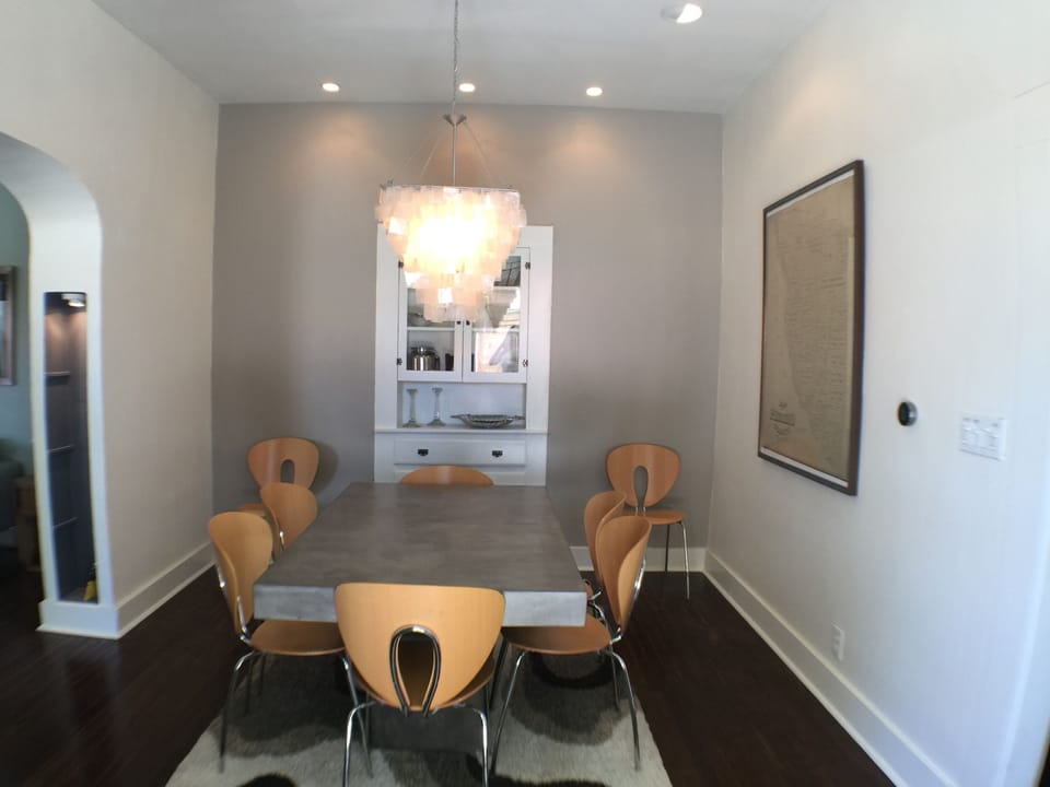 The Dining room connects to the kitchen and courtyard as well. Grill outside.