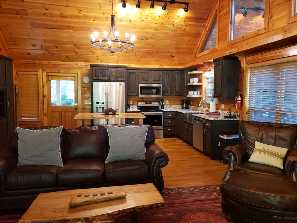 view of new kitchen from living area