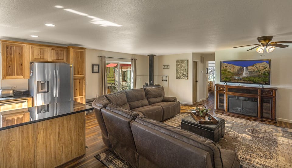 Living room and kitchen