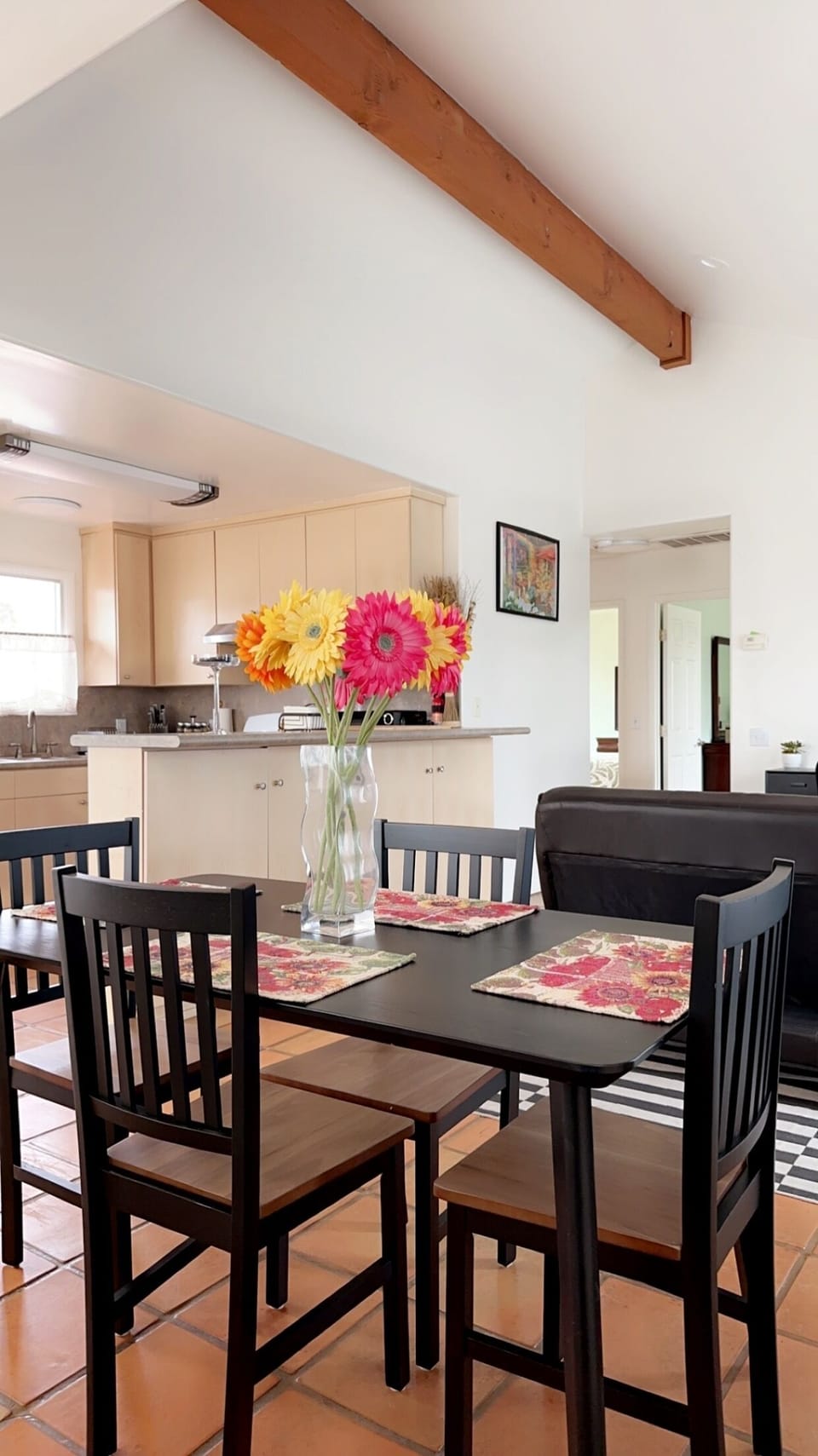 Open concept living and dining room