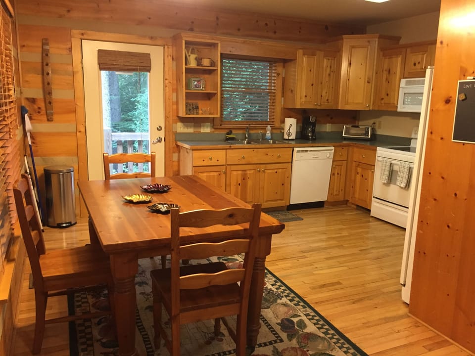 kitchen and dining area