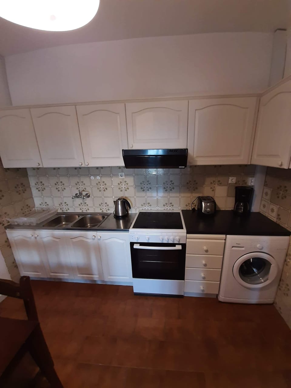 the kitchen