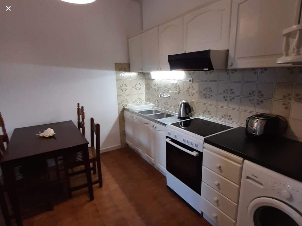 the kitchen