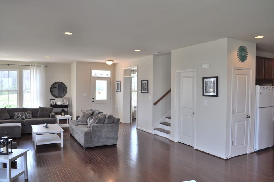Hardwoods throughout whole first floor and on stairs