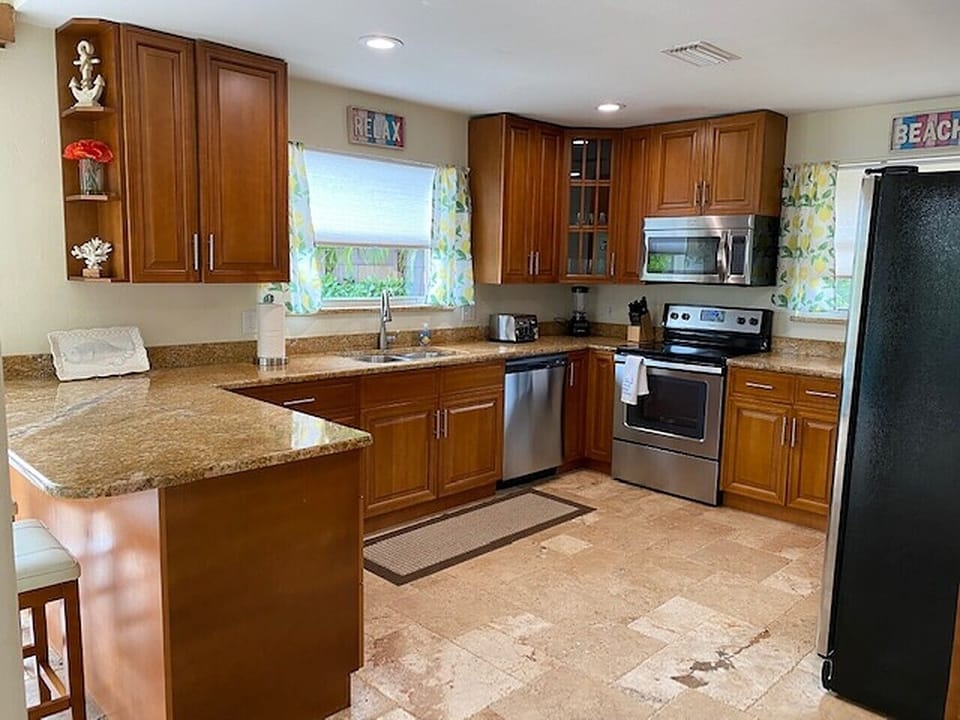 Main house - featuring  large kitchen fully equipped perfect for family reunions