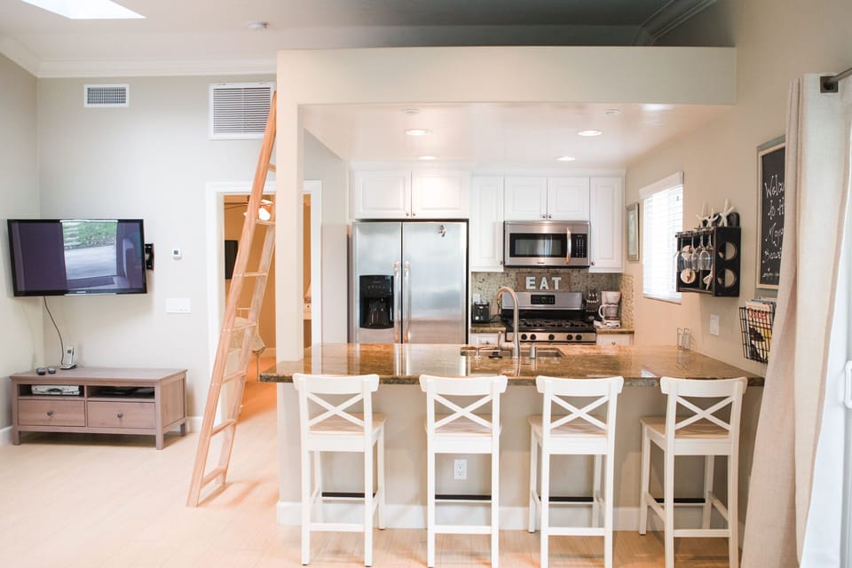 Open kitchen for entertaining and enjoying home cooked meals