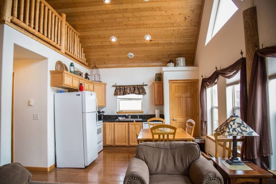 kitchen and dining area