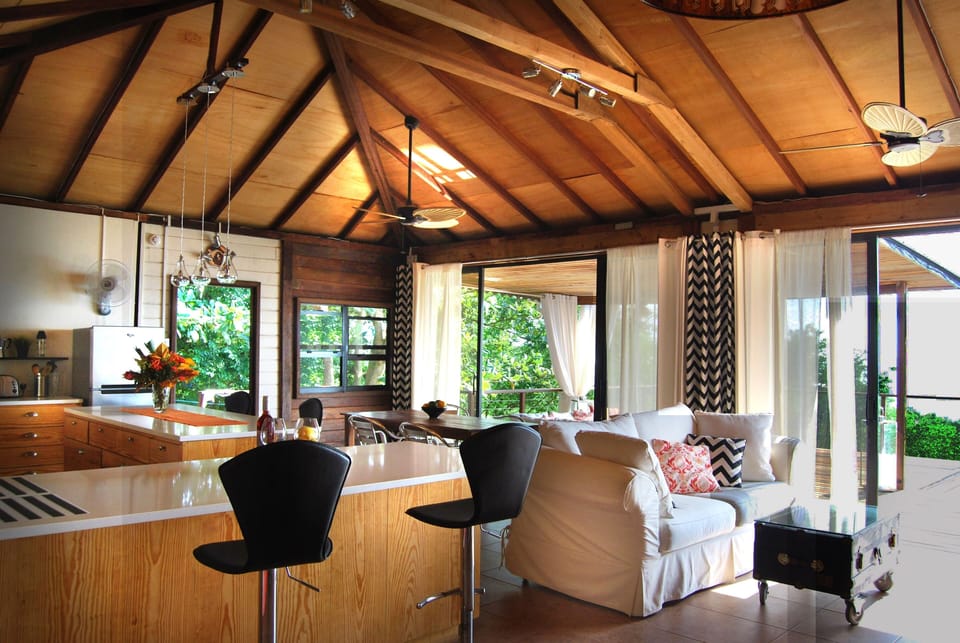 Indoor/outdoor living, with complete privacy even with the doors wide open
