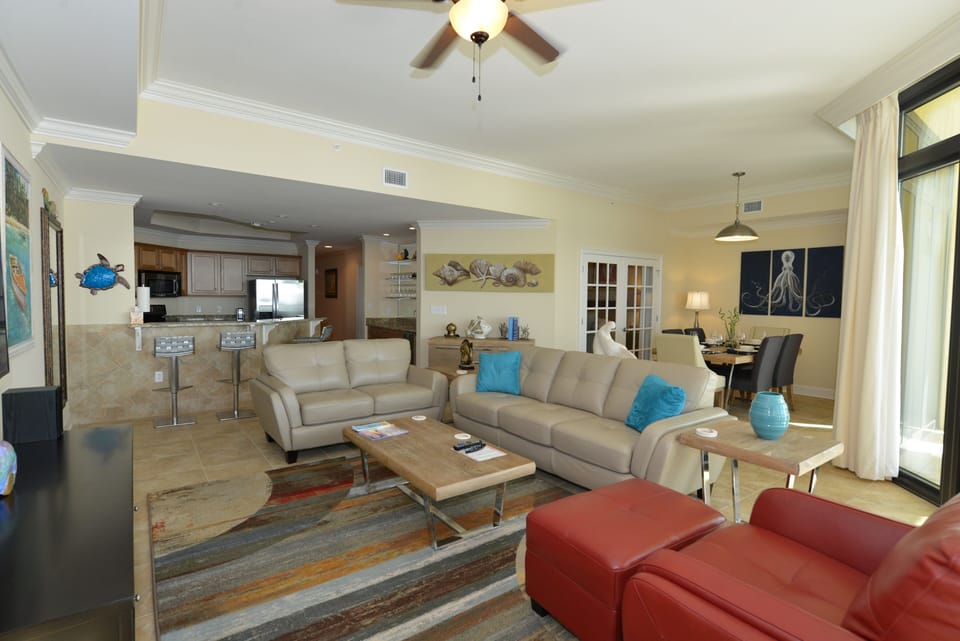 Living and Dining and Fully Furnished Kitchen