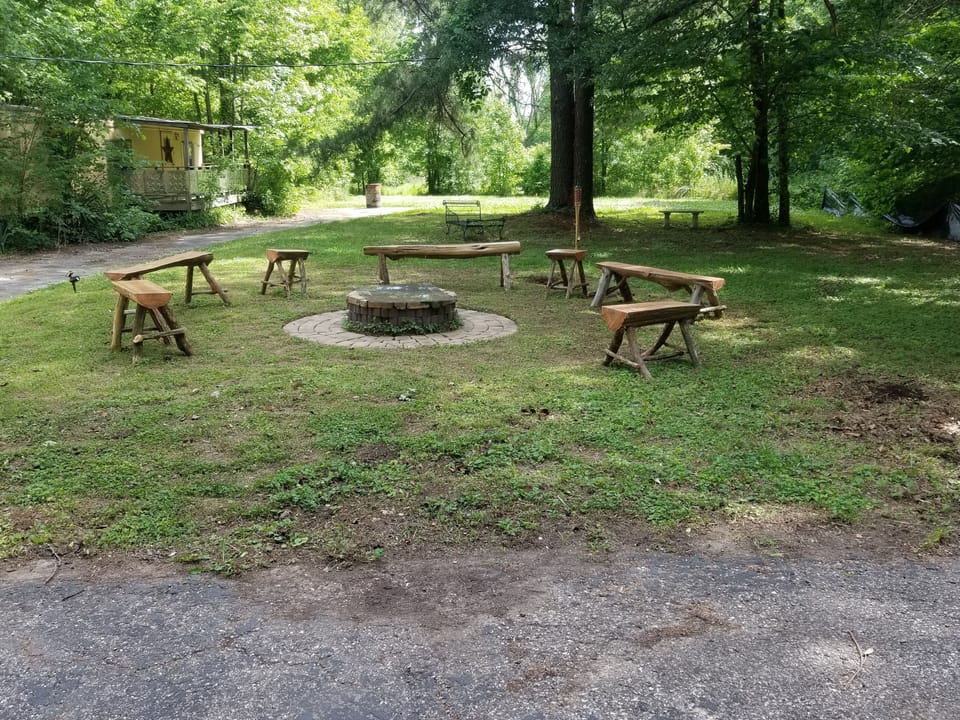inground firepit with surround seating