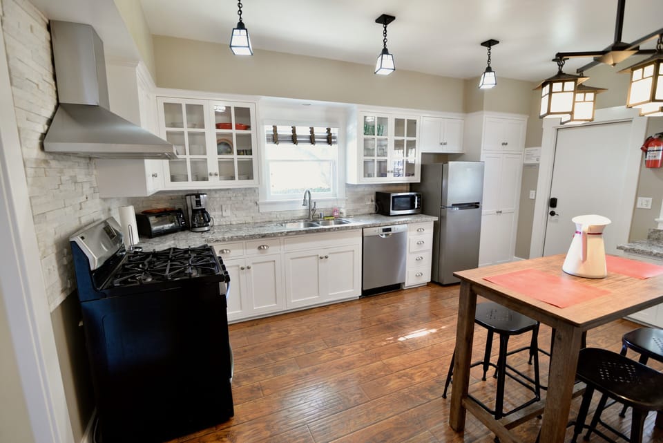 Cozy kitchen with breakfast nook.