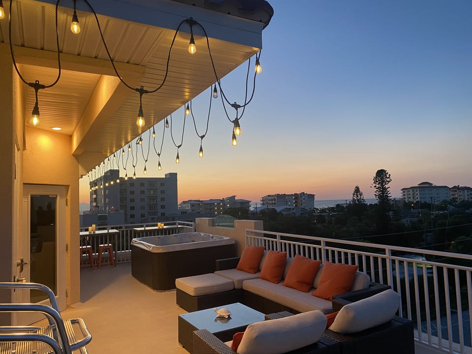 A view from where the grill sits towards the ocean