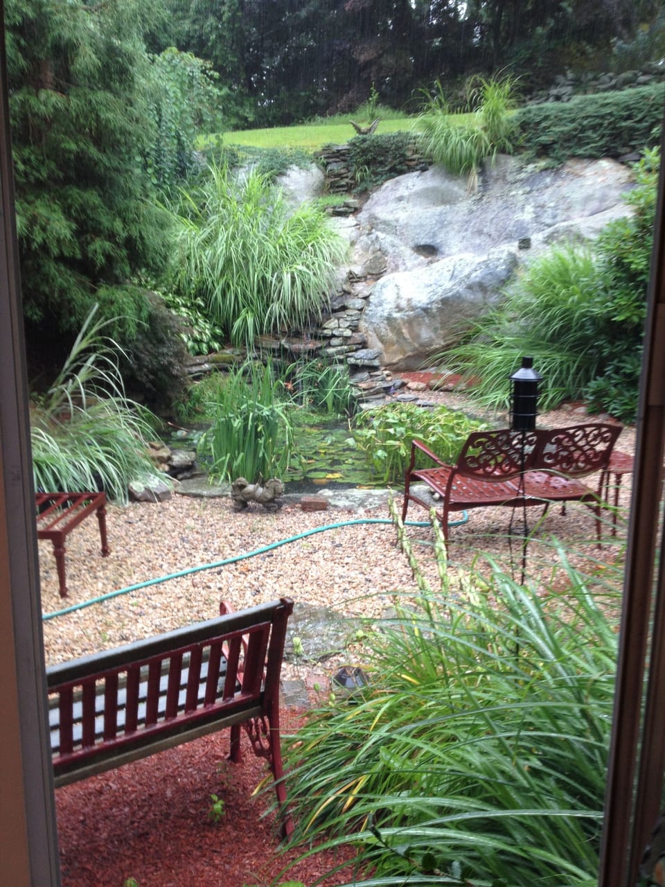 Peaceful by the fishpond 