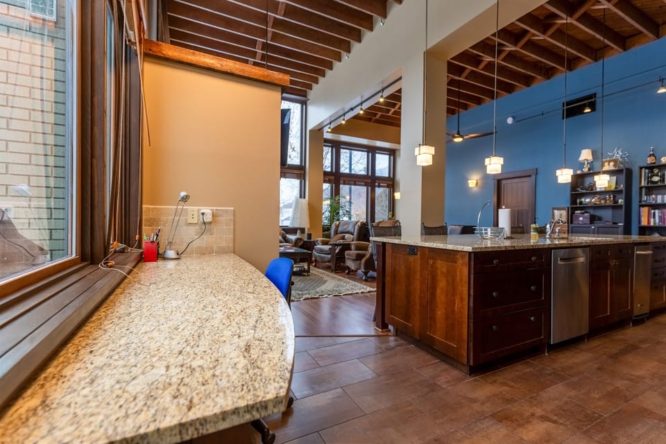 Workstation with Mountain Views
