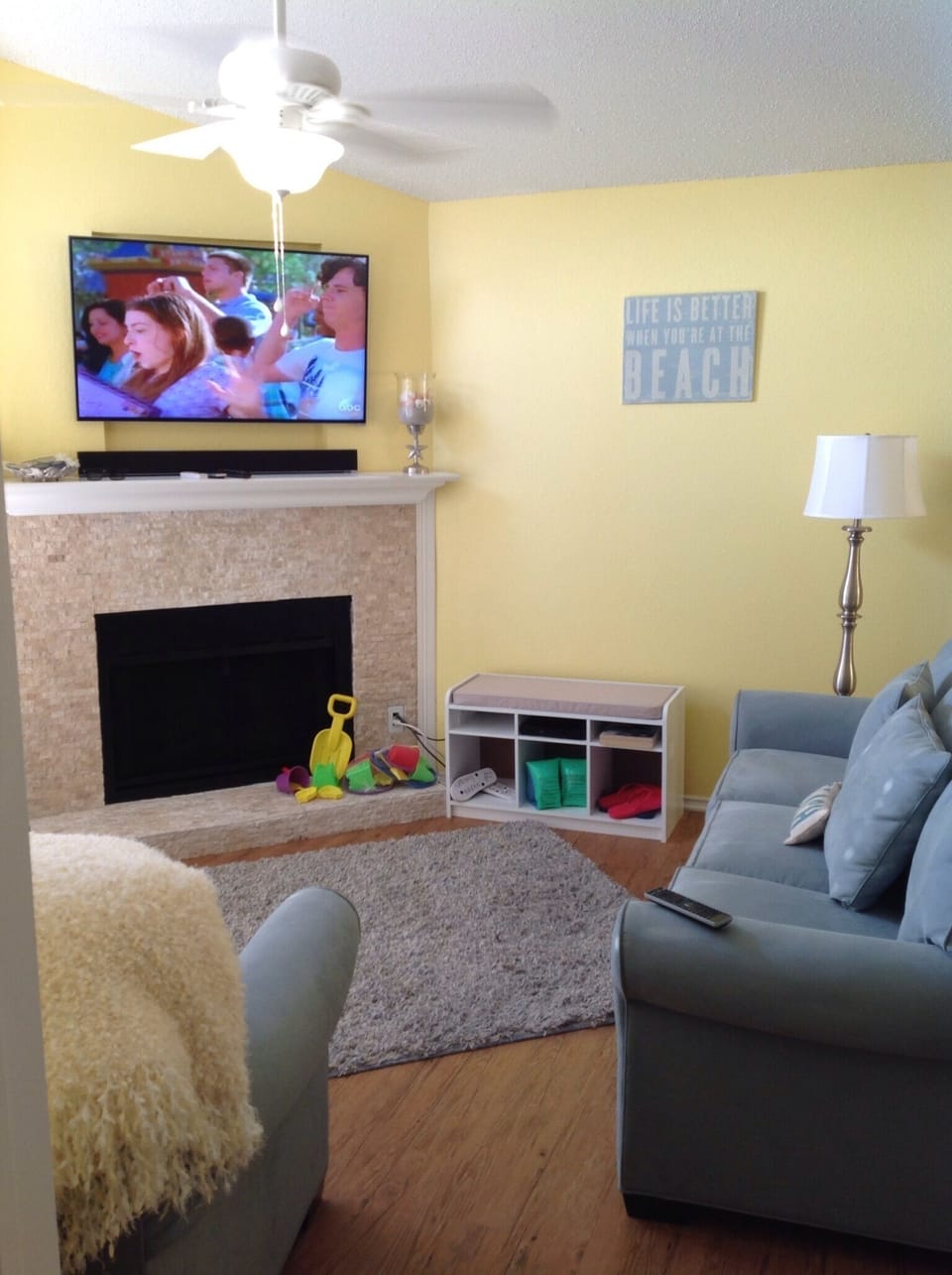 Relax and enjoy your 55' Smart 3-D TV in style and comfort!